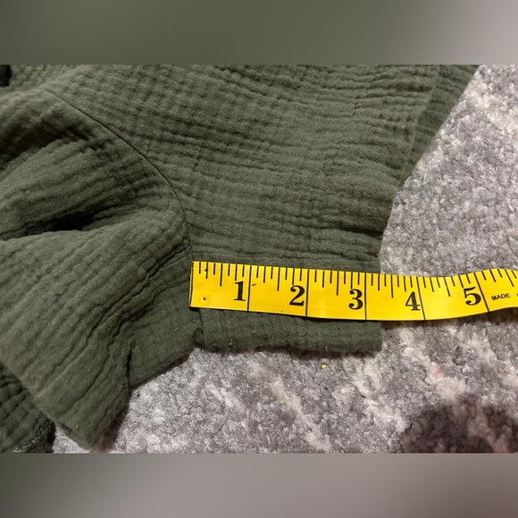 Madewell Safari Romper Sz M Belted Gauze Cotton Olive Army Green Romper So Soft! - Picture 7 of 8